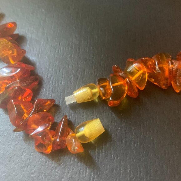 Stunning Long Chunky Natural Amber Necklace